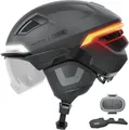 Produktbild: Fahrradhelm E Bike mit Licht Abus HYP-E BLACE volcano titan M 54 bis 58 cm
