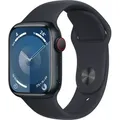 Produktbild: APPLE Watch Series 9 GPS + Cellular 41mm Midnight Aluminium Case with Midnight Sport Band - S/M - Schwarz