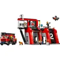 Produktbild: LEGO City Feuerwehrstation mit Drehleiterfahrzeug 60414