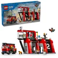 Produktbild: LEGO City 60414 Feuerwehrstation mit Drehleiterfahrzeug
