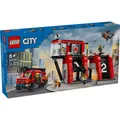 Produktbild: LEGO® City 60414 Feuerwehrstation mit Drehleiterfahrzeug