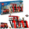 Produktbild: LEGO 60414 City Feuerwehrstation mit Drehleiterfahrzeug, Konstruktionsspielzeug