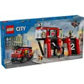 Produktbild: LEGO 60414 Feuerwehrstation mit Drehleiterfahrzeug