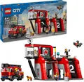 Produktbild: LEGO City Feuerwehrstation mit Drehleiterfahrzeug, Feuerwehr-Spielzeug, Kinder