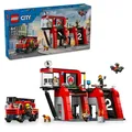 Produktbild: LEGO® City Feuerwehrstation mit Drehleiterfahrzeug 60414