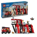 Produktbild: LEGO City Feuerwehr Feuerwehrstation mit Drehleiterfahrzeug, ab 6 Jahren