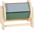 Produktbild: small Foot Montessori Drehtrommel aus FSC 100%-zertifiziertem Holz, Regenbogenrad mit 5 Farbflächen, Baby-Spielzeug ab 6 Monate, 12742
