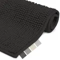 Produktbild: Beautissu Badematte rutschfest 70x120 cm Chenille Badezimmerteppich Groß Flauschig Badteppich rutschfest waschbar Badvorleger Bad Teppich Badezimmer Duschvorleger Badematte Schwarz – BeauMare WR