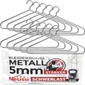 Produktbild: Neusu Kleiderbügel Metall, Stabil, 45cm x 5mm Dickes Metall - Extra Starke Garderobenbügel in Hotel-Qualität - (10 Stück)
