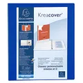 Produktbild: Exacompta 51826BE Präsentationsringbuch KreaCover aus blickdichtem Kunststoff für DIN A4, 2-D Ring Mechanik 25 mm, Rücken 47 mm, blau ideal für Schule und Büro Ringhefter Ringordner Ringbuchordner