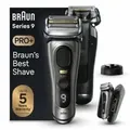 Produktbild: Braun Series 9 Pro+ 9525s Wet & Dry, Folienschaber, Metallisch, Akku, Lithium-Ion (Li-Ion), 90 min, Box