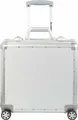 Produktbild: ALUMAXX ® Trolley GEMINI Innenmaße: 36,5x39x17 cm (BxHxT) Außenmaße: 42,5x40x21 cm (BxHxT) mit Rollen herausnehmbares Fächerfach Netzfach Overnightfach Aluminium silber