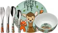 Produktbild: WMF Kindergeschirr-Set Waldfreunde (6-tlg), 1 Personen, Cromargan® Edelstahl Rostfrei 18/10, Porzellan, ab 3 Jahren, hygienisch, säurefest
