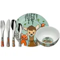 Produktbild: WMF Kinderbesteck, Edelstahl, Metall, 6-teilig, 25x10x40.5 cm, ergonomischer Griff, Füttern, Kinderbesteck