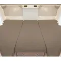 Produktbild: BettwarenShop Wohnmobil Wohnwagen Heckbett Spannbetttuch-Set 3-teilig 2 Längsbetten + Mittelteil | taupe - grau