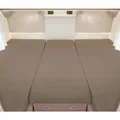 Produktbild: G BETTWARENSHOP – Spannbettlaken für Wohnmobile & Wohnwagen – Spannbetttuch Set 3-teilig für 2 Längsbetten + Mittelteil – Jersey Bettlaken für Heckbetten 2 Längsbetten + Mittelteil, Taupe