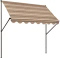 Produktbild: Angerer Klemmmarkise Exklusiv mit Handkurbel, Terrasse/Balkon, einfache Montage ohne Bohren, Made in Germany, hochwertiger Stoff, UV-beständig, höhenverstellbar, wasserabweisend, 350 cm Beige
