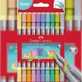 Produktbild: FABER CASTELL 151112 Faserschreiber Duo Pastell - 10 Farben sortiert