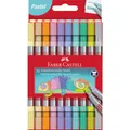 Produktbild: Faber Castell Filzstifte 10er PASTELL Doppelfasermaler 151112 dick und dünn