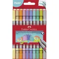 Produktbild: 10 Filzstifte pastell Doppelender fein & breit 1511 FABER-CASTELL