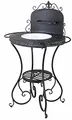 Produktbild: NOSTALGIE WASCHTISCH „MAISON BROCANTE“ – Antik Waschtisch mit schwarzem Eisengestell & Emaille Schüssel Shabby Chic Landhausstil Blumentisch Badmöbel Vintage Höhe 115 cm Breite 71 cm Tiefe 49 cm