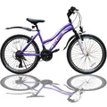 Produktbild: 26 Zoll Mountainbike 21Gang SHIMANO Kinder Fahrrad - Beleuchtung - Federung Lila