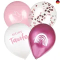 Produktbild: COLOFALLA 24 Stücke Taufe Luftballon Taufe Deko Mädchen Pink Geschenk zur Taufe