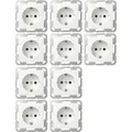 Produktbild: Gira Steckdose System 55 418827, Unterputz, 1-fach, reinweiß matt, 10 Stück