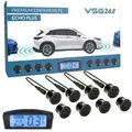 Produktbild: VSG24 Premium Kombi-Set Einparkhilfe für vorne & hinten, PKW, Sprinter, Wohnmobil - Sensoren schwarz PDC-22145