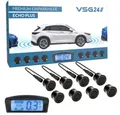 Produktbild: VSG24 Premium Kombi-Einparkhilfe ECHO PLUS Display Parkhilfe zum nachrüsten Rückfahrkamera (Rückfahrwarner mit Display & 8 Sensoren Stecksystem Nachrüstsatz PDC)