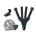 Produktbild: TELESIN Helmhalterung Motorrad mit Gebogenem Kinn für GoPro Hero 13/12/11/10/9/8/7/6/5/4, DJI Osmo Action 6 5 Pro Action 4/3, Insta360, Rutschfestes Silikon, Action Kamera Zubehör