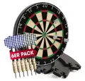 Produktbild: #DoYourDart Dartscheibe #DoYourDart Dartscheibe, 6 Dartpfeile – Steeldart inkl. Flight, Dart Komplett-Set, Sisal Dartscheibe mit Dart-Surround