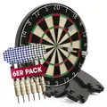 Produktbild: DoYourDart Dartscheibe | 6 Dartpfeile – Steeldart inkl. Flight | Dart Komplet...