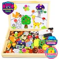 Produktbild: Holzpuzzle Magnetisch 110 Stück Montessori Tierpuzzle ab 3 Jahre Geschenk Kinder
