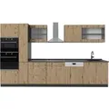 Produktbild: Vicco R-Line Küchenzeile Artisan Eiche/Anthrazit 350 cm mit Hochschrankohne Arbeitsplatte ohne E-Geräte