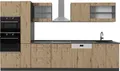 Produktbild: Küchenzeile Vicco R-Line Artisan Eiche/Anthrazit 350 cm mit Hochschrank, ohne Arbeitsplatte, Model 48972