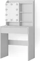 Produktbild: Vicco Schminktisch Laura, 70 cm mit LED Beleuchtung, Weiß