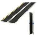 Produktbild: TRUTZHOLM Auffahrrampe Rollstuhlrampe klappbar 213cm Traglast 272kg Alu grau (Produkt, 1-St), schwarz beschichtet grau 213 x 70 x 3,5 cm | 70 cm x 213 cm x 3.5 cm
