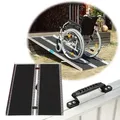 Produktbild: Trutzholm ® - Trutzholm Rollstuhlrampe Klappbar 213 Cm Traglast 272 Kg Alu Grau Schwarz Beschichtet Auffahrrampe
