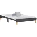 Produktbild: Homestyle4u Polsterbett 90x200 mit Lattenrost und Matratze in Grau 2630