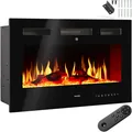 Produktbild: Elektro-Wandkamin Luci, 2 Heizstufen, Flammeneffekt Wandkamin schwarz B-Ware