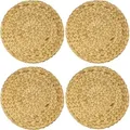 Produktbild: HMF 37231-S4 Tischset rund geflochten aus Wasserhyazinthe, abwaschbar, 4er Set, 35 cm