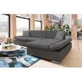 Produktbild: MIRJAN24 Ecksofa Malwi mit Regulierbare Armlehnen Eckcouch mit Schlaffunktion und Bettkasten, L-Form Sofa vom Hersteller (Lux 06 + Lux 06 + Lux 05,... - Grau