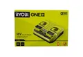 Produktbild: Ryobi Ryobi RC18240 - 18V ONE+ Doppel-Ladegerät (ohne Akkus), schnell Akku-Ladestation (1-tlg)