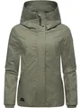 Produktbild: Ragwear Damen Übergangsjacke leichte wasserdichte Jacke kurz mit Kapuze Vannesa Olive Gr. XXL