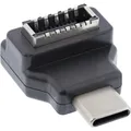 Produktbild: InLine USB 3.2 Adapter, USB-C Stecker zu intern USB-E Frontpanel Buchse (USB Typ-C, 27 cm) (33446L)