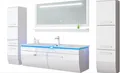 Produktbild: Homeline Badmöbel-Set Danny badmöbel, Set, (120 cm Badmöbel Set Weiss Hochglanz Lackiert LED Badezimmermöbel Komplett Bad 6 Teilig 120 Montiert wird geliefert., 6-St)