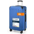 Produktbild: YONSLY Hartschalen-Trolley Hartschalen-Reisekoffer Trolley Rollkoffer in S/M/L/XL Größen, 4 Rollen, mit 360°-Lenkrollen, Zahlenschloss und mehrstufigem Teleskopgriff blau 76 cm