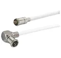 Produktbild: Schwaiger Modem Anschlusskabel Installationskabel, 9 m 90 dB weiß F-Quick-Schnellstecker an MiniDat Winkelstecker
