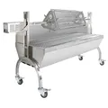 Produktbild: Kukoo 30W Grillmotor Grillwagen mit Drehspieß Spießbratengrill Metzgergrill Holzkohlegrill Spanferkelgrill Spit Hog Roast Rotisserie höhenverstellbar 90kg Edelstahl Grillmotor Fleischspießwagen